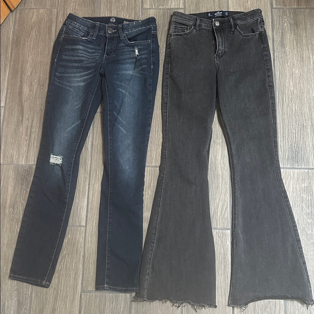 High rise denim bundle size 1. Light black Hollister. Regular blue SO skinny.